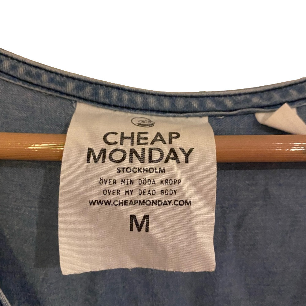 "Cheap Monday" denim sleeveless shirt dress Medium.🩵 - Picture 5 of 5
